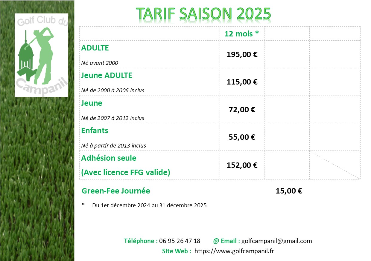 Tarif GCC 2025